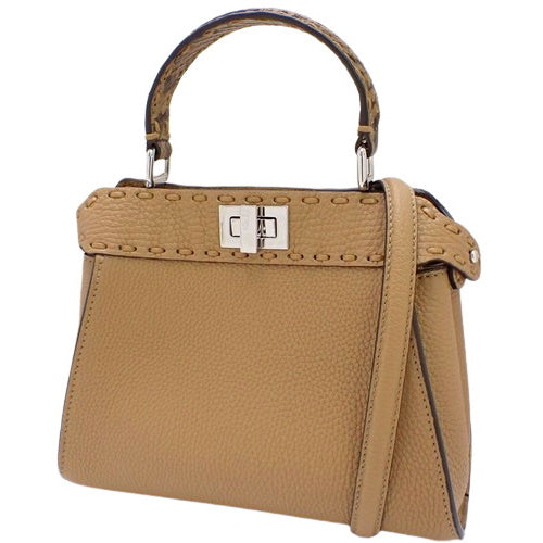 Selleria セレリア PEEKABOO MINI ピーカブー ミニ 2WAY ショルダーバッグ 斜め掛け 肩掛け カーフ パイソン 8BN244ARBGF1PIC(2025年1月現在現行品)