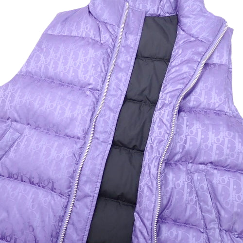 Oblique down vest, all-over print, Trotter 46 nylon, 033C410A4462