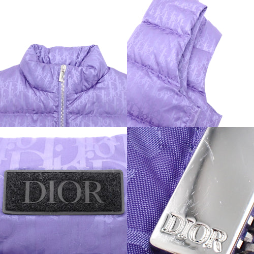 Oblique down vest, all-over print, Trotter 46 nylon, 033C410A4462