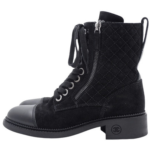 Cocomark lace-up boots, size 36, quilted