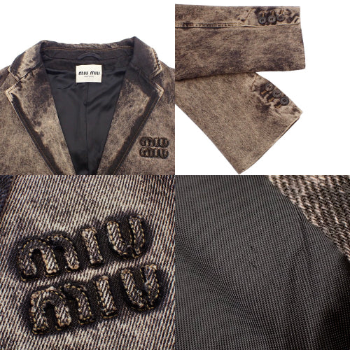 标志牛仔夹克，42码，大理石纹，2022年