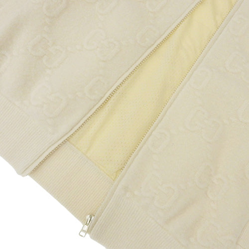 GG 图案拉链针织宽松上衣（L 码）连帽衫