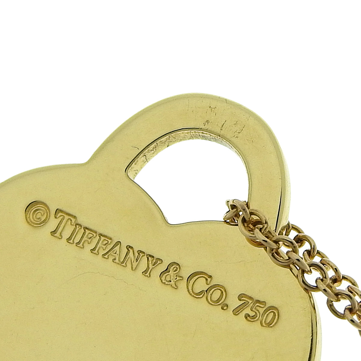 18K 黄金音符心形项链