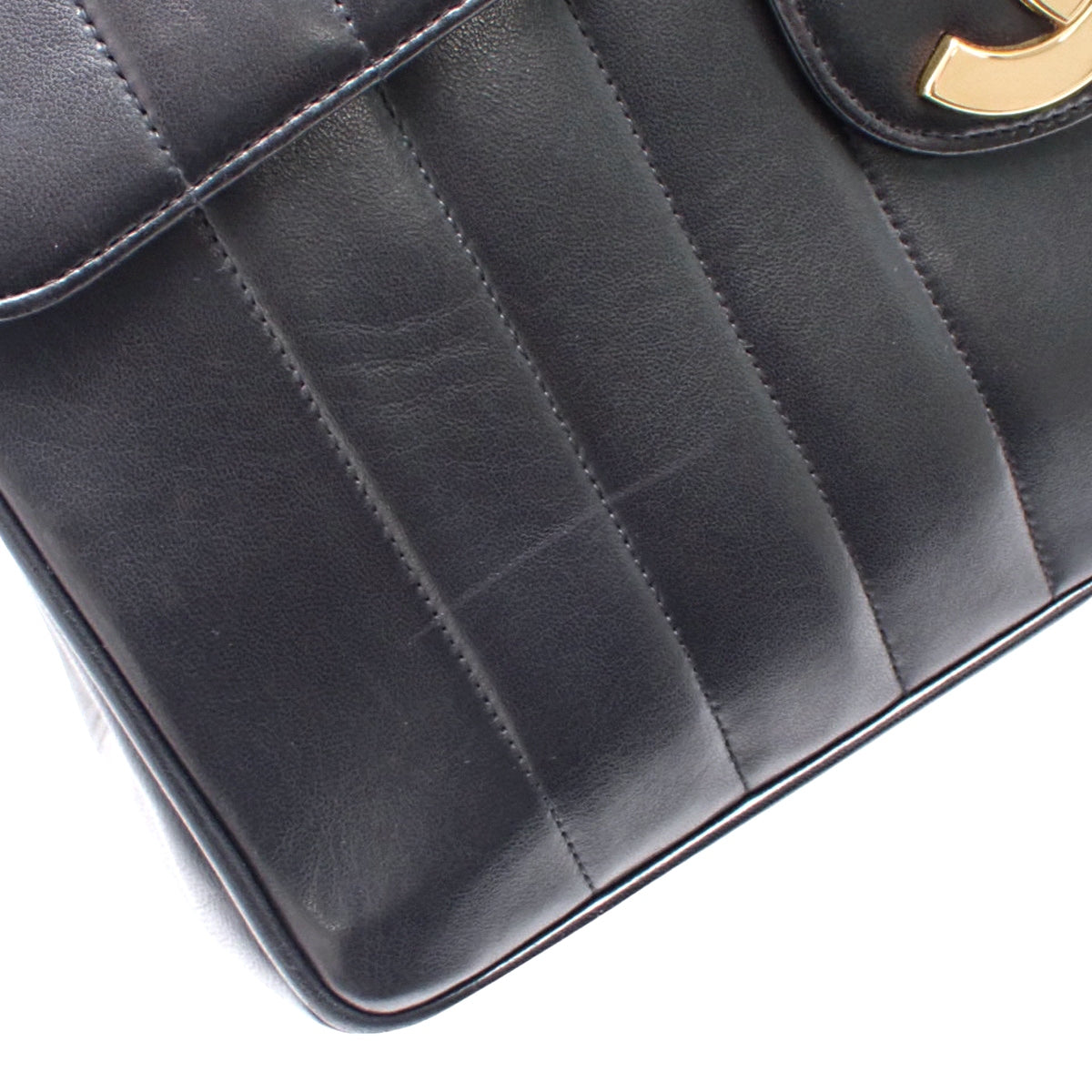 Mademoiselle Coco Mark 黑色羊皮链条单肩包