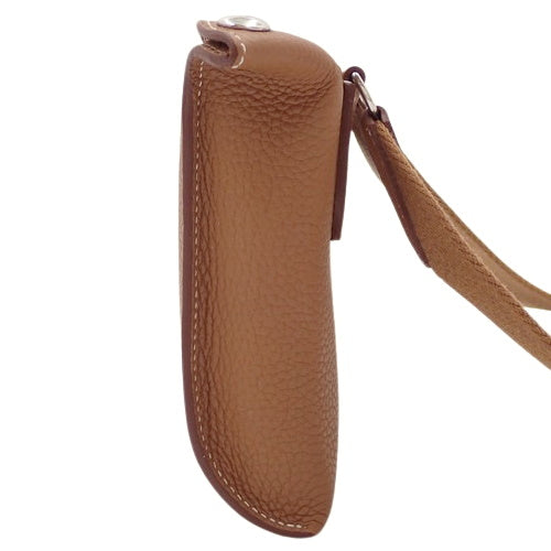 Vidpoche Gold Togo Silver Hardware W Engraved Shoulder/Crossbody Bag H Logo