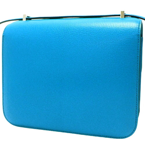 [未使用] Constance Mini 3 Miroir Constance 18 Chevre 钯金五金 蓝色 Frida B 印章