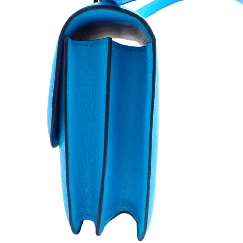 [Unused] Constance Mini 3 Miroir Constance 18 Chevre Palladium Hardware Blue Frida B Stamp