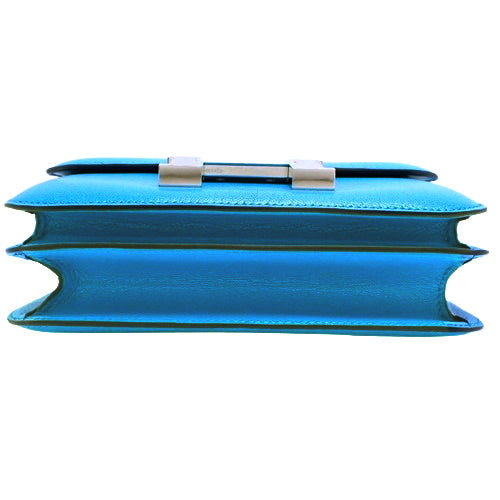 [未使用] Constance Mini 3 Miroir Constance 18 Chevre 钯金五金 蓝色 Frida B 印章