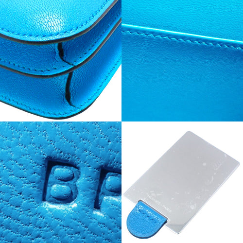 [未使用] Constance Mini 3 Miroir Constance 18 Chevre 钯金五金 蓝色 Frida B 印章