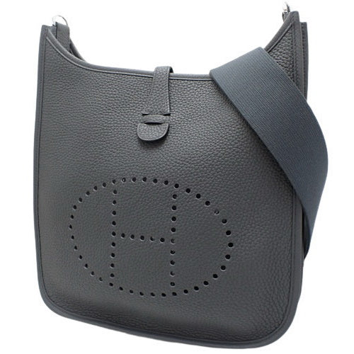 Evelyn 3 PM Crossbody/Shoulder Bag in Taurillon Clemence Leather with Palladium Hardware and Grimisty W Stamp