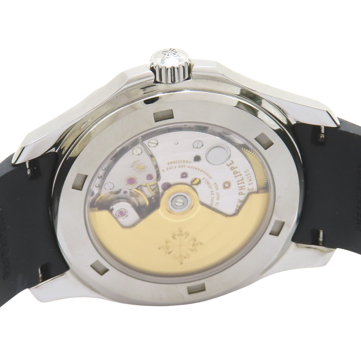 5165A-001 Aquanaut Large SS/Rubber Stainless Steel Automatic Black