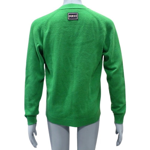 后颈徽标针织开衫