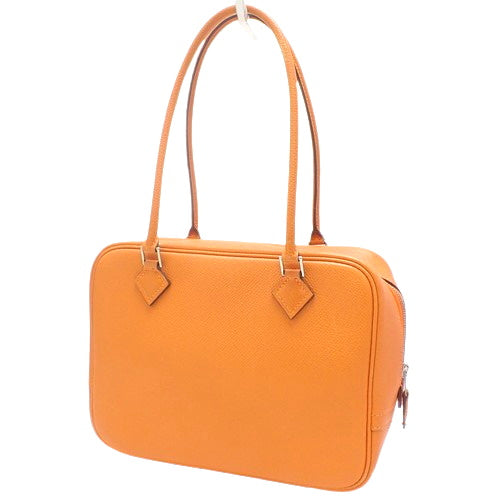 Mini Plume 20 迷你 Epsom 皮革手提包，配钯金金属配件和 H 形印章