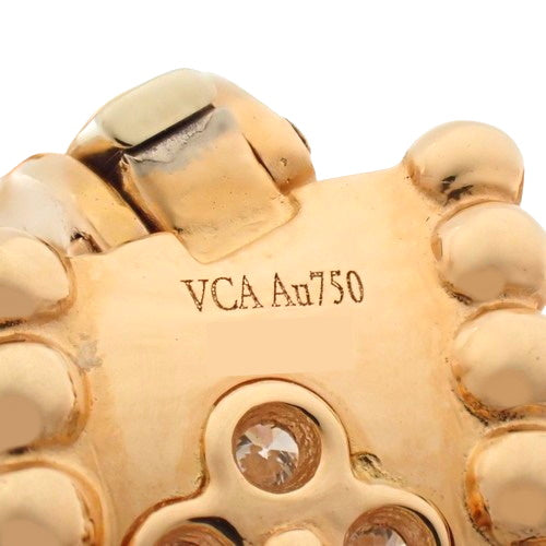 ペルレ クローバー ピアス ダイヤモンド K18 ピンクゴールド PG
