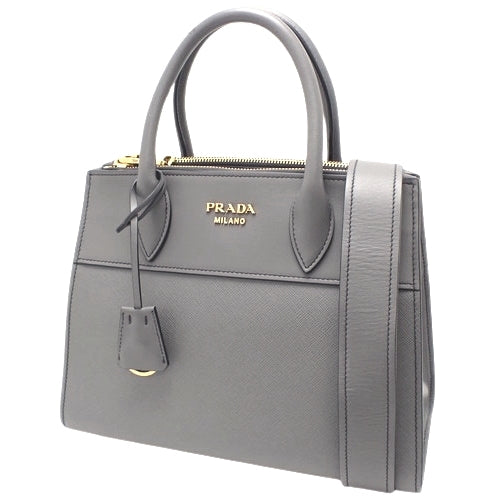 パラディグムバッグ 2WAY ショルダー 肩掛け サフィアーノレザー カーフ SAFFIANO+CITY CARF MERCURIO 1BA103