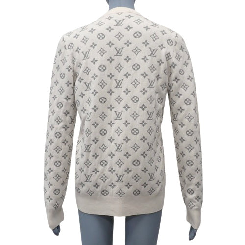 モノグラム ハーフアンドハーフ LV モノグラム ニット アパレル ファッション セーター M カシミヤ ウール