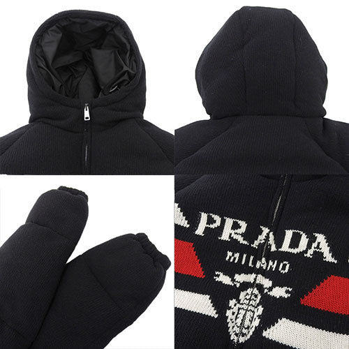 Knit Down Jacket, Size M, Apparel, Fashion, Hooded