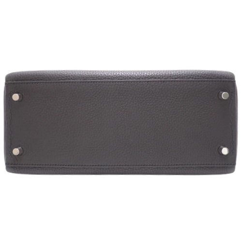 Kelly 28 (inner stitching) Taurillon Clemence leather, palladium hardware, Pron X stamp