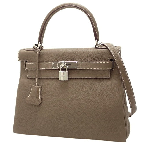 ケリー28 (内縫い) トゴ パラジウム金具 エトゥープ/エトープ X刻印