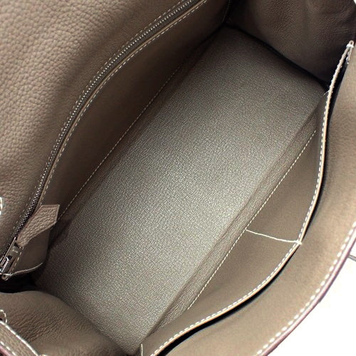 Kelly 28（内缝线）Togo，钯金配件，象牙白/象牙白，X 印章