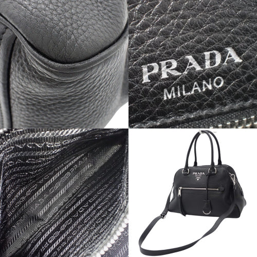 2-way handbag, shoulder bag, crossbody bag, calfskin VITELLO PHENIX NERO, 1BB054