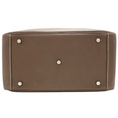 Lindy 30，Taurillon Clemence皮革，钯金五金件，Etoupe/Etaupe色，银色五金件，A刻印。