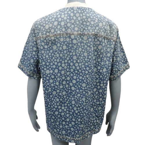 LV×YK インフィニティ ドット デニムシャツ 2023年 M RM232 ベースボールシャツ 草間彌生コレクション コラボ