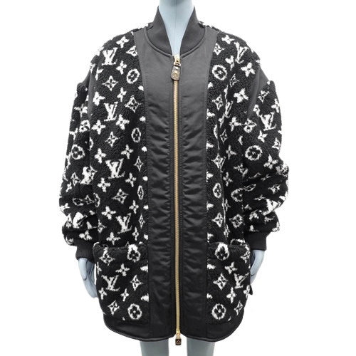 超大款 Monogram Teddy 飞行员夹克 2024，尺码 40，RW241