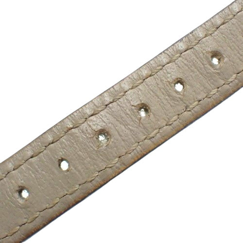 122632B2 经典款 黄金/皮革 石英 白色 表圈 钻石