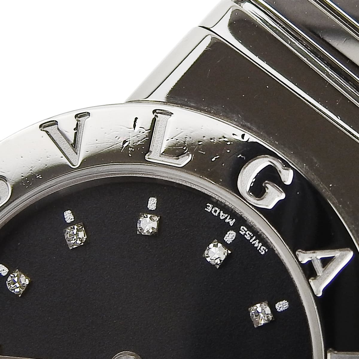 Tubogas BB262TS 不锈钢镶钻石英女表