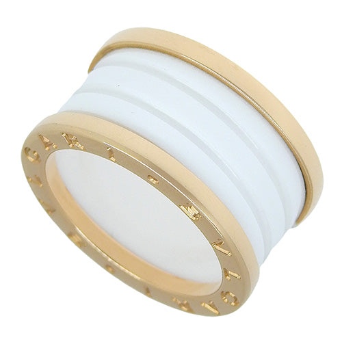 B-zero1 Ring, 18K Pink Gold, PG, White Ceramic, Accessory, Jewelry, B-zero1