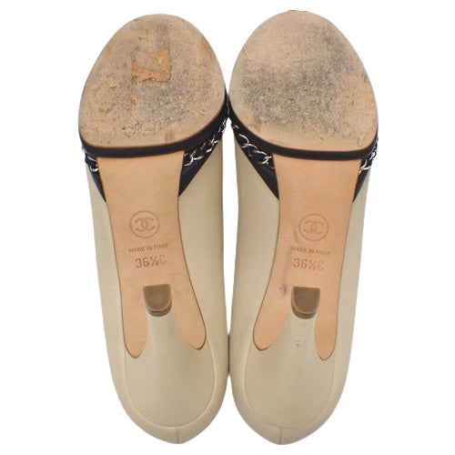 Coco Mark Chain Pumps, Size 36 1/2C High Heels
