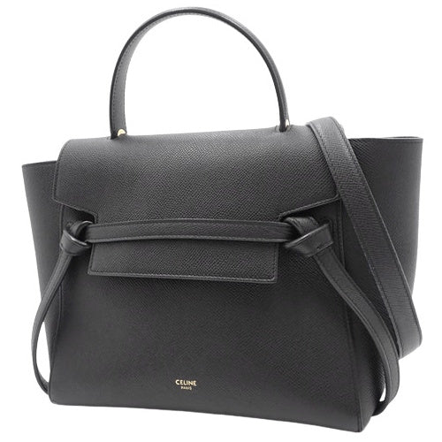 Belt bag, grained calfskin, black, 189153ZVA.38NO, 2-way, shoulder bag, shoulder strap, crossbody, single handle.