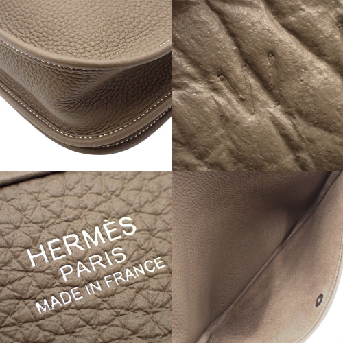 【未使用】エヴリン 3 PM トリヨンクレマンス パラジウム金具 エトゥープ/エトープ シルバー金具 W刻印