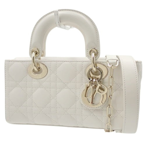 カナージュ Lady D-Joy バッグ スモール 2WAY ショルダー 肩掛け ラムスキン ラテホワイト M0613ONGE_M030(2025年3月現在現行品)