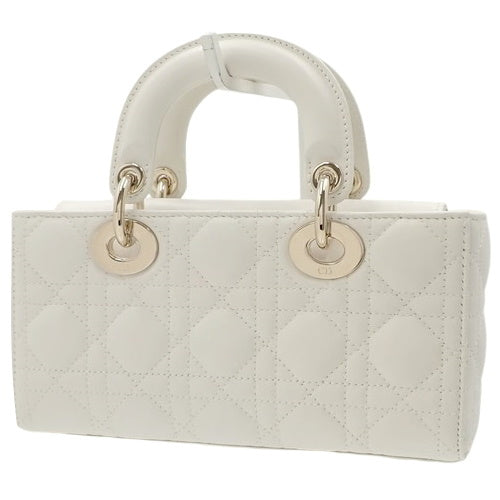 カナージュ Lady D-Joy バッグ スモール 2WAY ショルダー 肩掛け ラムスキン ラテホワイト M0613ONGE_M030(2025年3月現在現行品)
