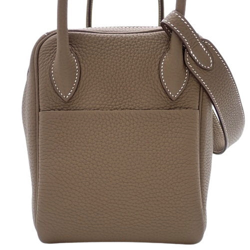 Lindy 26，Taurillon Clemence皮革，钯金五金件，大象灰/灰褐色，银色五金件，D刻印。