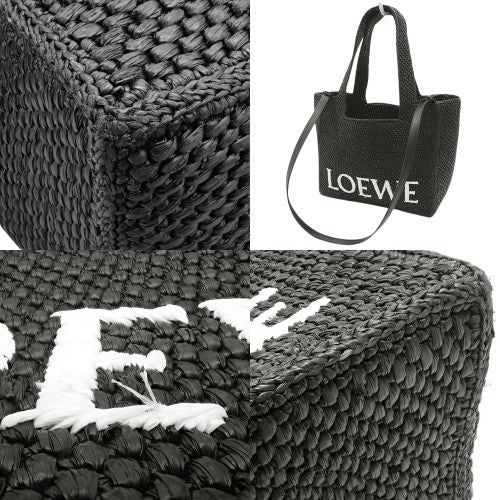 Font Tote 中号拉菲草手提包 A685B61X01