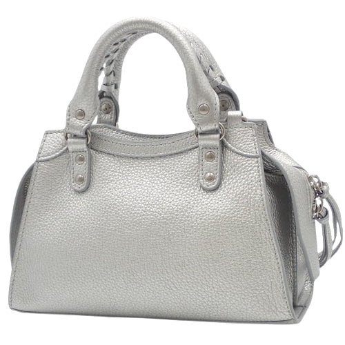 Neoclassical City Mini Leather, Silver, 638524, 2-way shoulder bag (can be worn as a shoulder bag or crossbody bag).