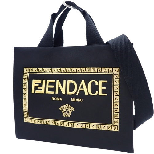 FENDACE フェンダーチェ トートバッグ VERSACE ヴェルサーチェ コラボ キャンバス 8BH395