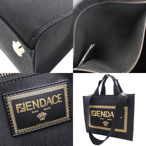 FENDACE フェンダーチェ トートバッグ VERSACE ヴェルサーチェ コラボ キャンバス 8BH395