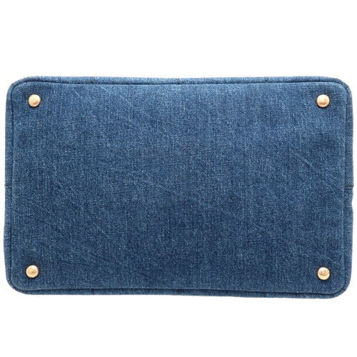 CANAPA 2-Way Shoulder/Crossbody Tote Bag, Denim, B2642B