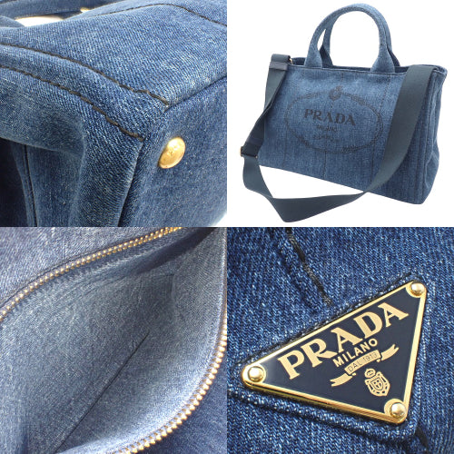 CANAPA 2-Way Shoulder/Crossbody Tote Bag, Denim, B2642B