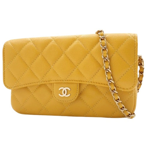 Matelasse Coco Mark Chain Wallet in Caviar Skin AP2096