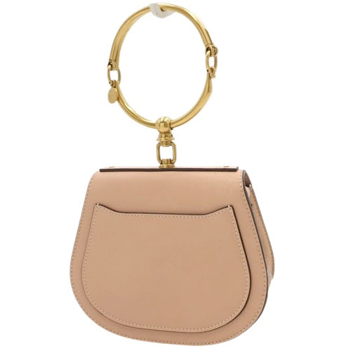 Nile Small Bracelet Bag in Leather and Suede, Biscotti Beige (3S1301), 2-Way Shoulder Bag, Crossbody Bag