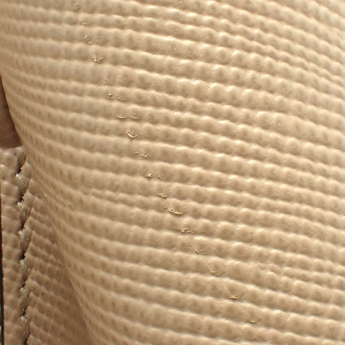 Double Medium Bag, Saffiano Leather, SAFFIANO CUIR CAMMEO/NERO 1BG887, 2-Way (shoulder and crossbody)