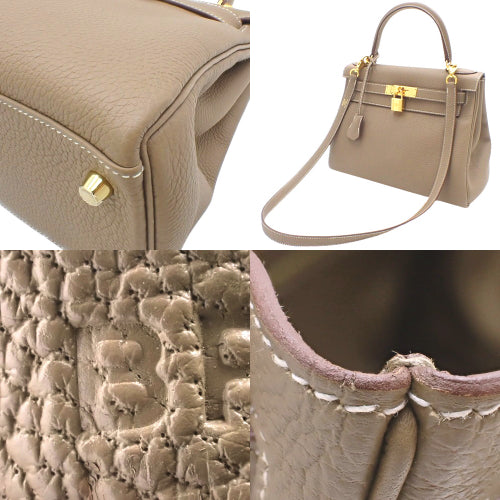 Kelly 28（内缝线）Togo Etoupe/Etoupe B 印花