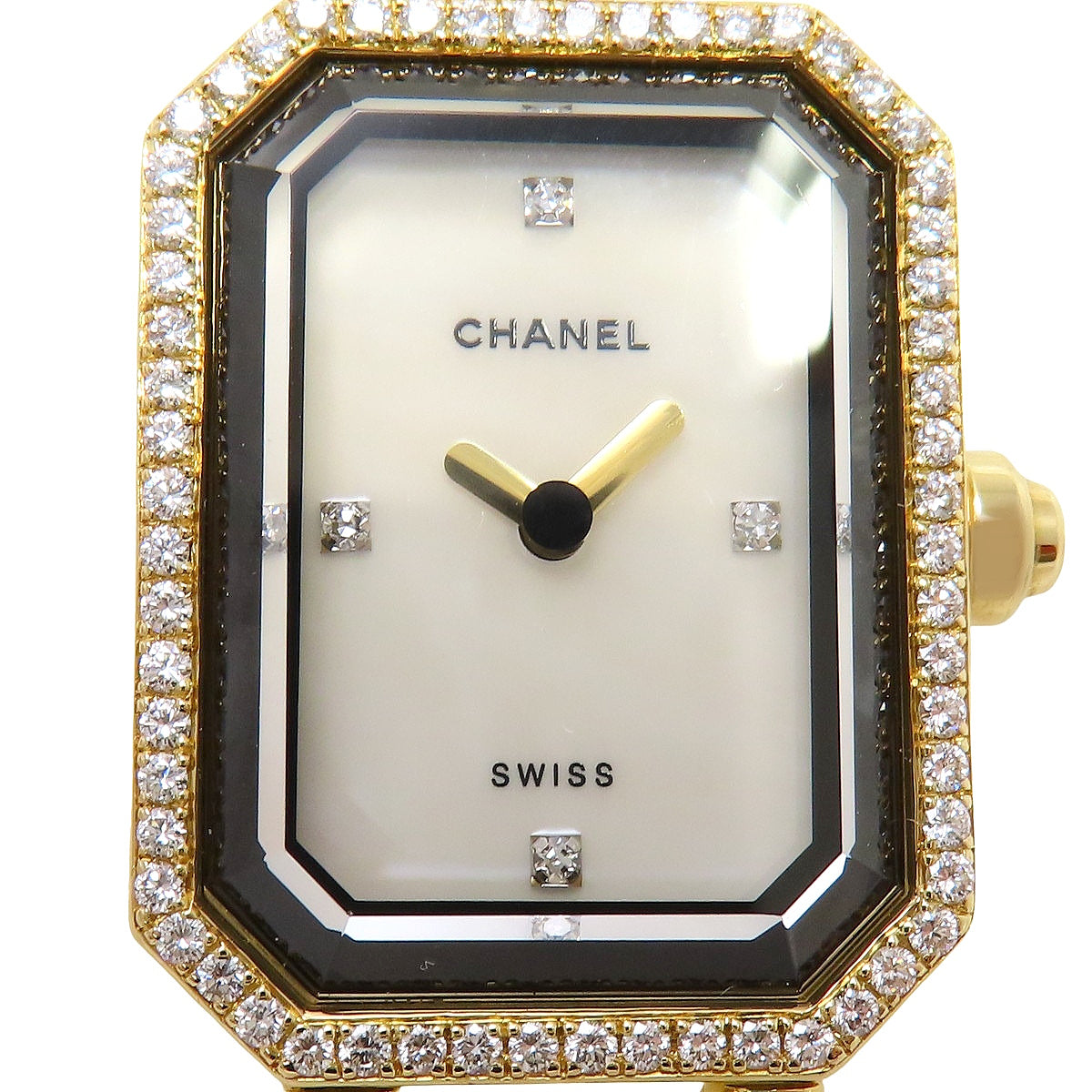 プルミエールL ダイヤベゼル 4PD YG シェル文字盤 4PD クオーツ レディース