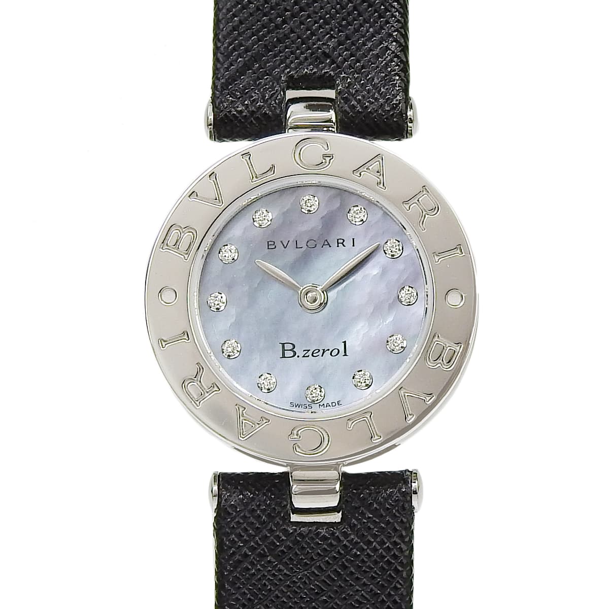 BZ22BSL B Zero One Stainless Steel/Leather Quartz Blue