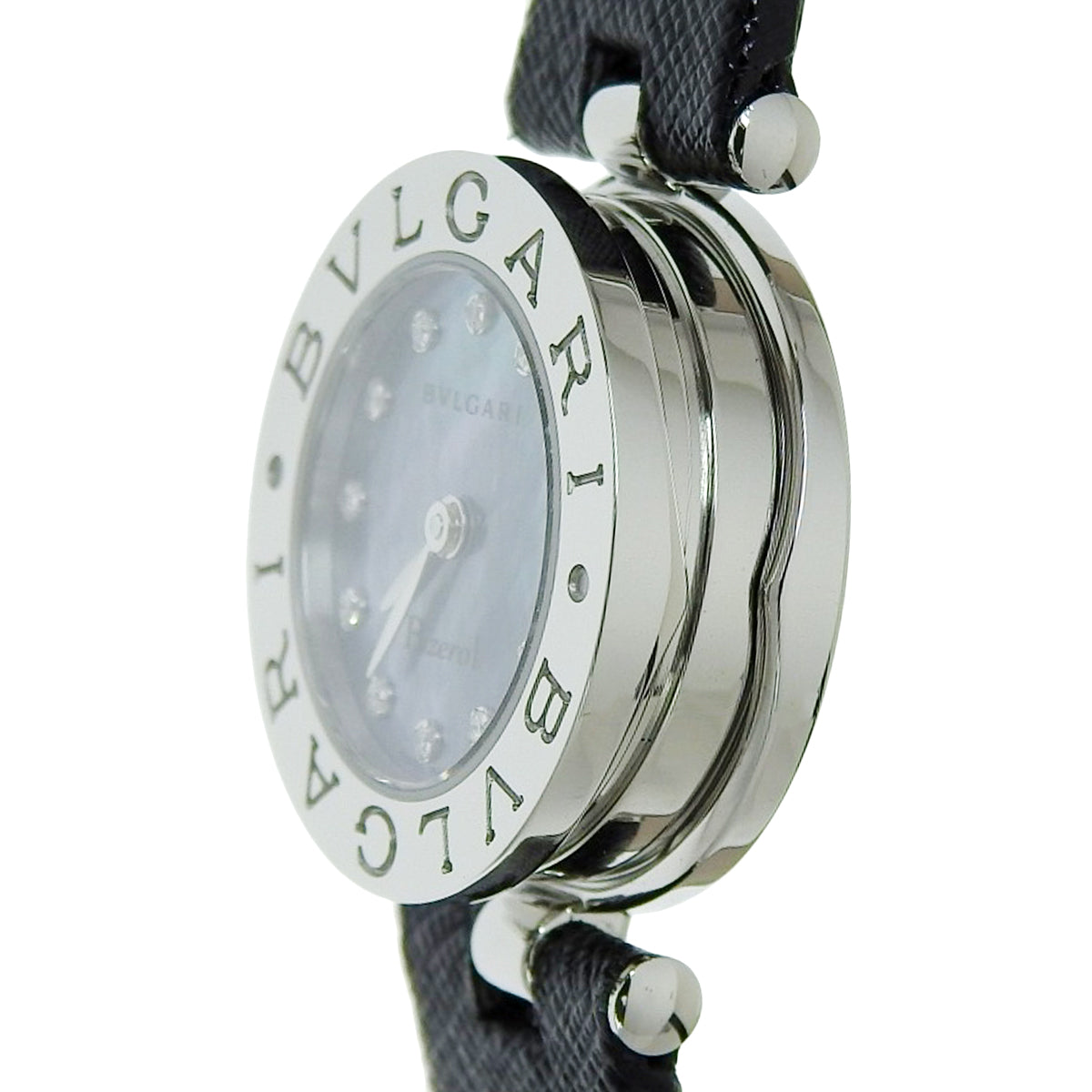 BZ22BSL B Zero One Stainless Steel/Leather Quartz Blue